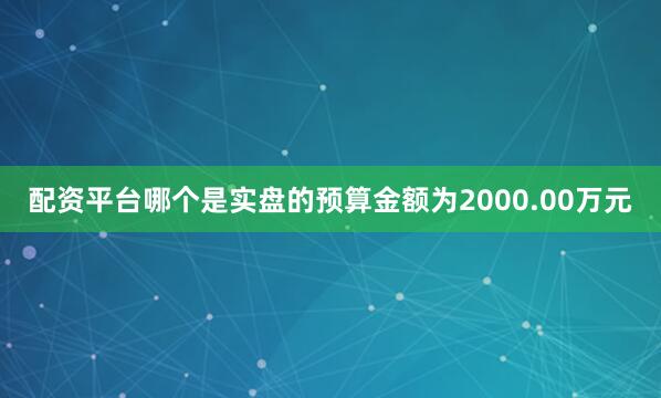 配资平台哪个是实盘的预算金额为2000.00万元